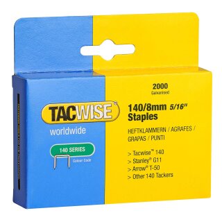 TACWISE Heftklammern 140/8 mm verzinkt 2.000 Stück