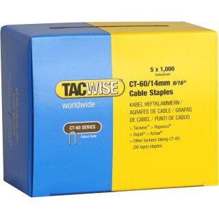 TACWISE Kabelklammer CT-60/14 mm verzinkt 5.000 Stück