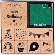 folia Motivstempel-Set "Happy Birthday" aus...