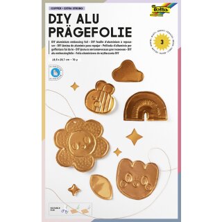 folia Prägefolienmappe 185 x 290 mm 3 Blatt kupfer