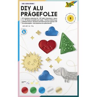 folia Prägefolienmappe 185 x 290 mm 3 Blatt gold