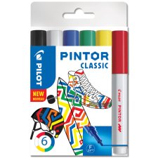 PILOT Pigmentmarker PINTOR fein 6er Set "CLASSIC...
