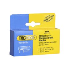 TACWISE Heftklammern 53/8 mm Edelstahl 2.000 Stück