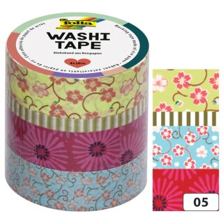folia Deko-Klebeband Washi-Tape HYGGE 4er Set