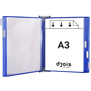 tarifold t-display Wandsichttafelsystem Metall DIN A3 blau