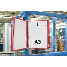 tarifold t-display Wandsichttafelsystem Metall DIN A3 blau
