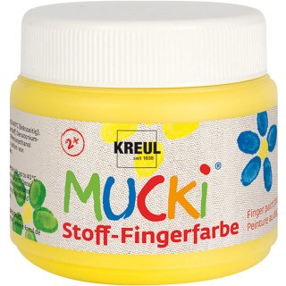 KREUL Stoff-Fingerfarbe "MUCKI" gelb 150 ml