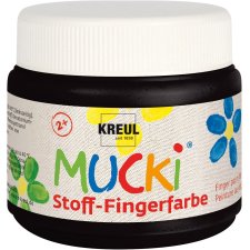 KREUL Stoff-Fingerfarbe "MUCKI" schwarz 150 ml