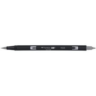 TOMBOW Doppelfasermaler "Dual Brush Pen ABT" 0,8 - 3,3 mm cool grey 7