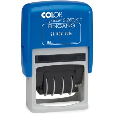 COLOP Datumstempel Printer S260/L1 "EINGANG" blau mit Textplatte
