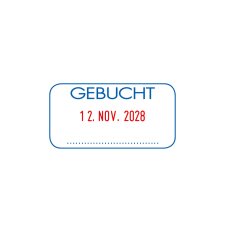 COLOP Datumstempel Printer S260/L3 "GEBUCHT" blau mit Textplatte