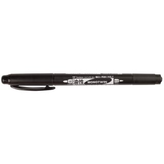 TOMBOW Doppel-Fineliner MONO twin schwarz mit 2 Spitzen