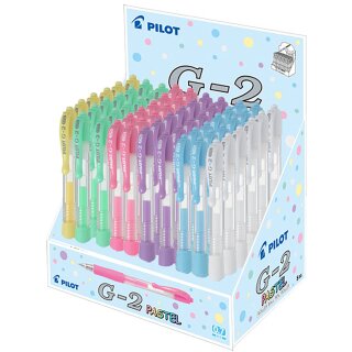 PILOT Gelschreiber G2 07 PASTELL 60er Display