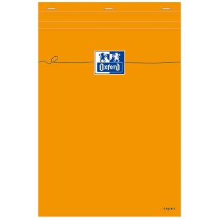 Oxford Notizblock DIN A4 Seyès 80 Blatt orange