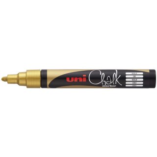 uni-ball Kreidemarker Chalk PWE-5M gold Rundspitze