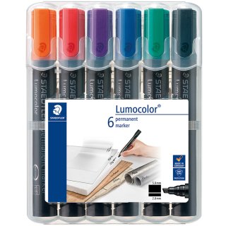 STAEDTLER Lumocolor Permanent-Marker 350 6er Etui