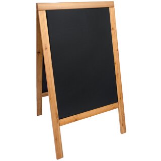 Securit Kundenstopper WOODY mit Kreideoberfläche 700 x 1.250 mm buche