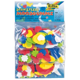 folia Moosgummi-Stanzteile 150 Teile sortiert
