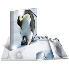 HERMA Eckspannermappe "Pinguine" PP Glossy DIN A4