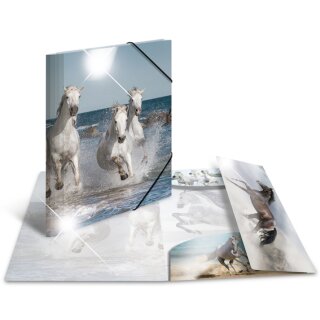 HERMA Eckspannermappe "Pferde" PP Glossy DIN A4