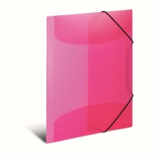 HERMA Eckspannermappe PP DIN A4 pink-transluzent