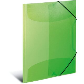 HERMA Eckspannermappe PP DIN A4 hellgrün-transluzent