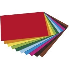 folia Tonpapier DIN A4 130 g/qm 10 Farben sortiert 100 Blatt