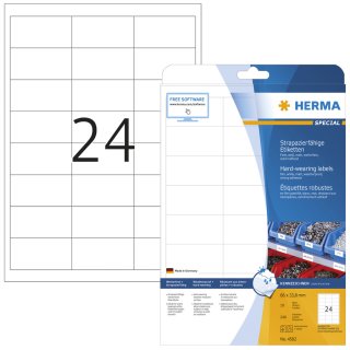 HERMA Folien-Etiketten SPECIAL 66 x 33,8 mm weiß 240 Etiketten