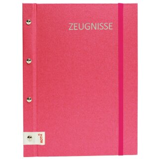 ROTH Zeugnismappe Metallium mit Buchschrauben pink