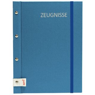 ROTH Zeugnismappe Metallium mit Buchschrauben blau