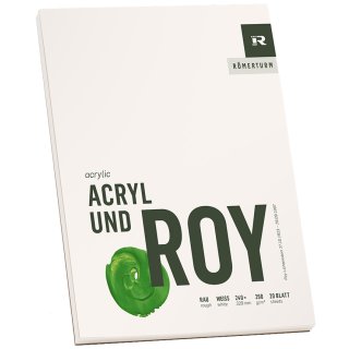 RÖMERTURM Künstlerblock "ACRYL UND ROY" 420 x 560 mm weiß 20 Blatt