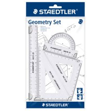 STAEDTLER Geometrie-Set klein 4-teilig transparent