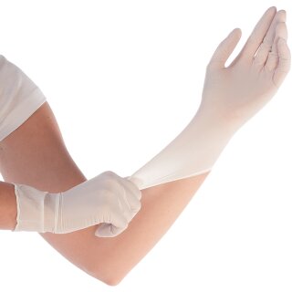 HYGOSTAR Nitril-Handschuh "SAFE SUPER STRETCH" L weiß 100 Stück