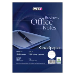 LANDRÉ Kanzleipapier DIN A4 liniert ohne Rand 500 Blatt