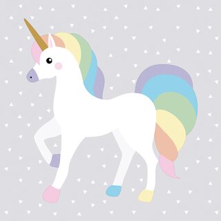 PAPSTAR Motivservietten "Unicorn" 330 x 330 mm mit Einhorn-Motiv 20 Stück