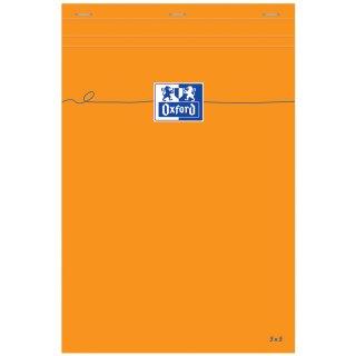 Oxford Notizblock 210 x 315 mm blanko 80 Blatt orange