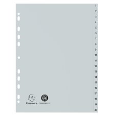 EXACOMPTA Kunststoff-Register 1-20 A4 20-teilig weiß