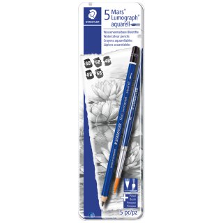 STAEDTLER Mars Bleistift Lumograph aquarell 6er Metalletui