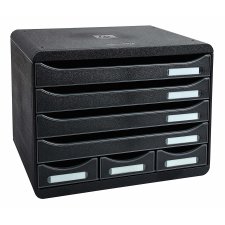 EXACOMPTA Schubladenbox STORE-BOX MINI 7 Schübe schwarz