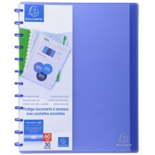 EXACOMPTA Sichtbuch DIN A4 30 Hüllen blau-transluzent