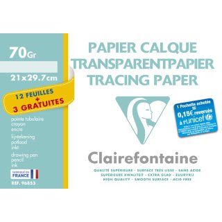 Clairefontaine Transparentpapier DIN A4 Aktionspack