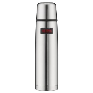 THERMOS Isolierflasche Light & Compact silber 1 Liter Edelstahl mattiert