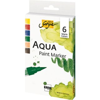 KREUL Aqua Paint Marker SOLO Goya Warm Colors 6er Set