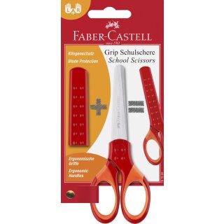 FABER-CASTELL Schulschere GRIP rot
