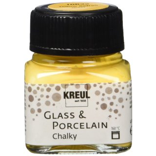 KREUL Glas- und Porzellanfarbe Chalky Yellow Safran 20 ml im Glas