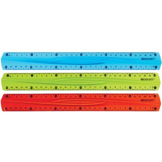 WESTCOTT Flachlineal Kunststoff Länge: 300 mm flexibel (1 Stück)