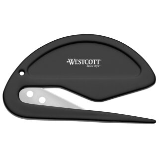 WESTCOTT Brieföffner moderne Form Metallklinge schwarz