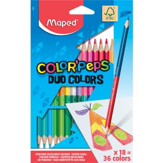 Maped Dreikant Buntstift COLORPEPS DUO 18er Kartonetui