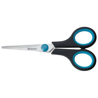 WESTCOTT Schere Easy Grip Länge: 140 mm blau/schwarz