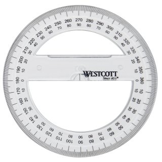 WESTCOTT Winkelmesser Vollkreis 360 Grad 100 mm